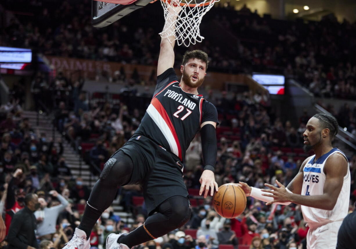 Portland Trail Blazers center Jusuf Nurkic agreed to a $70 million contract to stay with Portland on Friday, July 1, 2022.
