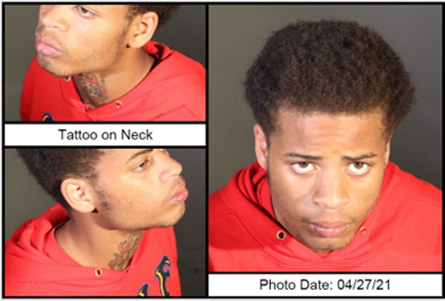 In these April 27, 2021, photos released by the U.S. Marshals Service shows James Howard Jackson. Federal authorities are offering a $5,000 reward for information about Jackson, the man who allegedly shot Lady Gaga's dog walker last year in Hollywood and stole two of the pop star's French bulldogs. He was mistakenly released from custody in April and remains missing. (U.S.