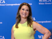FILE - Melinda Gates poses for photographers as she arrives at the annual White House Correspondents' Association Dinner in Washington, Saturday, April 30, 2022. The WTA women's professional tennis tour and the Bill and Melinda Gates Foundation are partnering to raise awareness about -- and money for -- women's health and nutrition around the world. They also plan to work together to promote gender equality and female leadership.