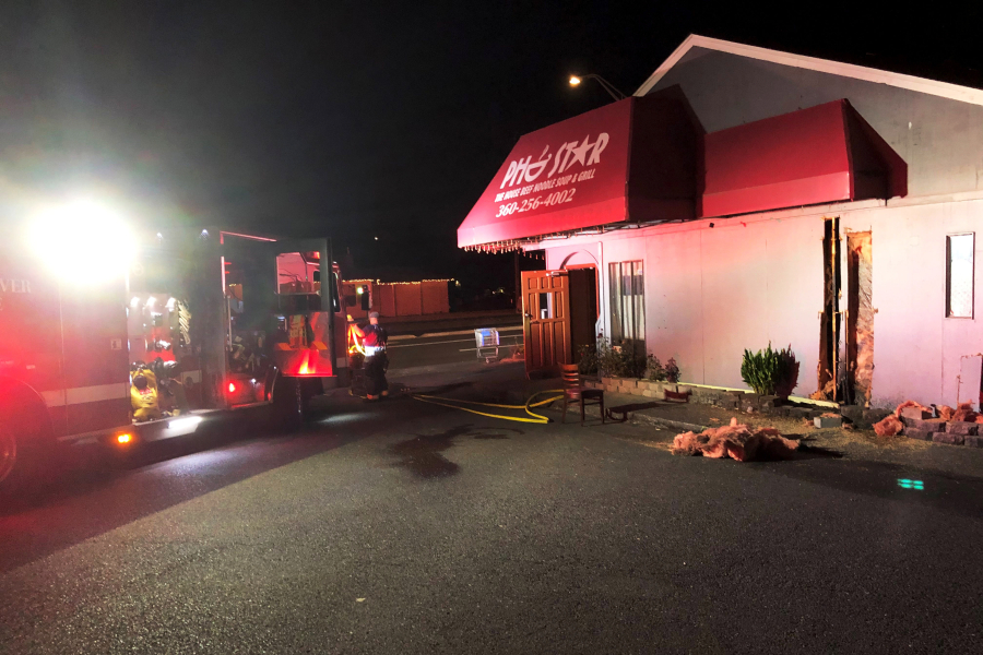 A small fire damaged the Pho Star restaurant Monday night in central Vancouver. Two engines from the Vancouver Fire Department responded.
