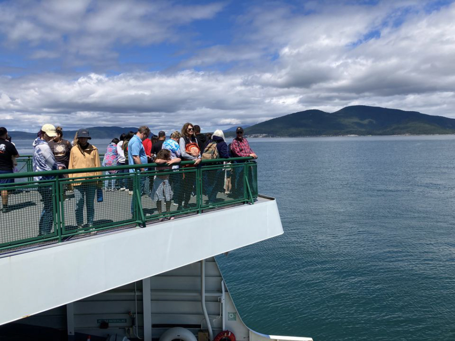 On board the Samish, part of the Washington State Ferries system, en route to San Juan Island.