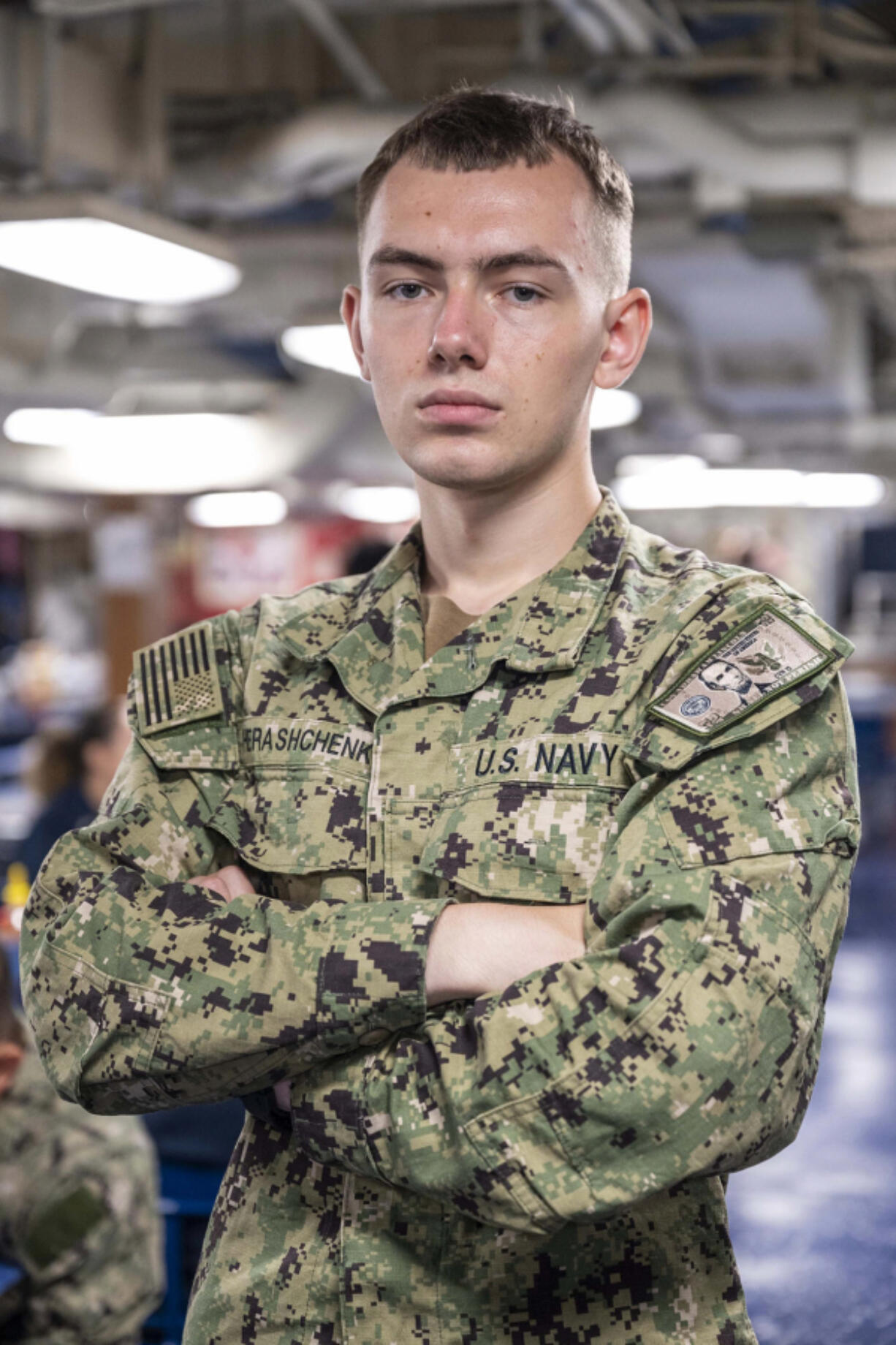 Airman Rostyslylav Herashchenko is an aviation boatswain's mate aboard USS Abraham Lincoln, a U.S. Navy aircraft carrier operating out of San Diego.