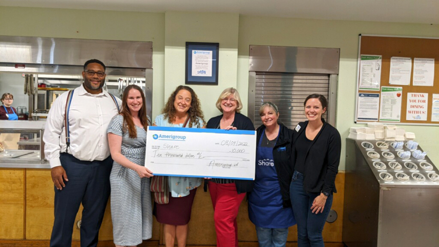 Amerigroup recently donated to help pay for much needed repairs for Share House's meal program.