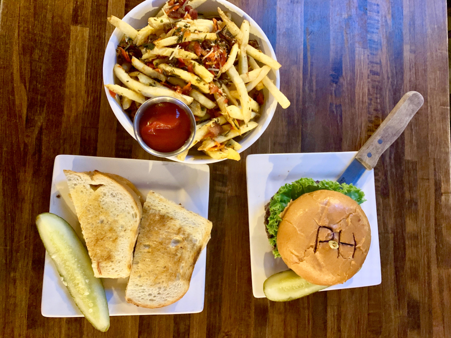 Dirty fries, tuna melt and house burger at Pacific House.