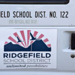 A vehicle forthe Ridgefield School District. (Amanda Cowan/The Columbian)