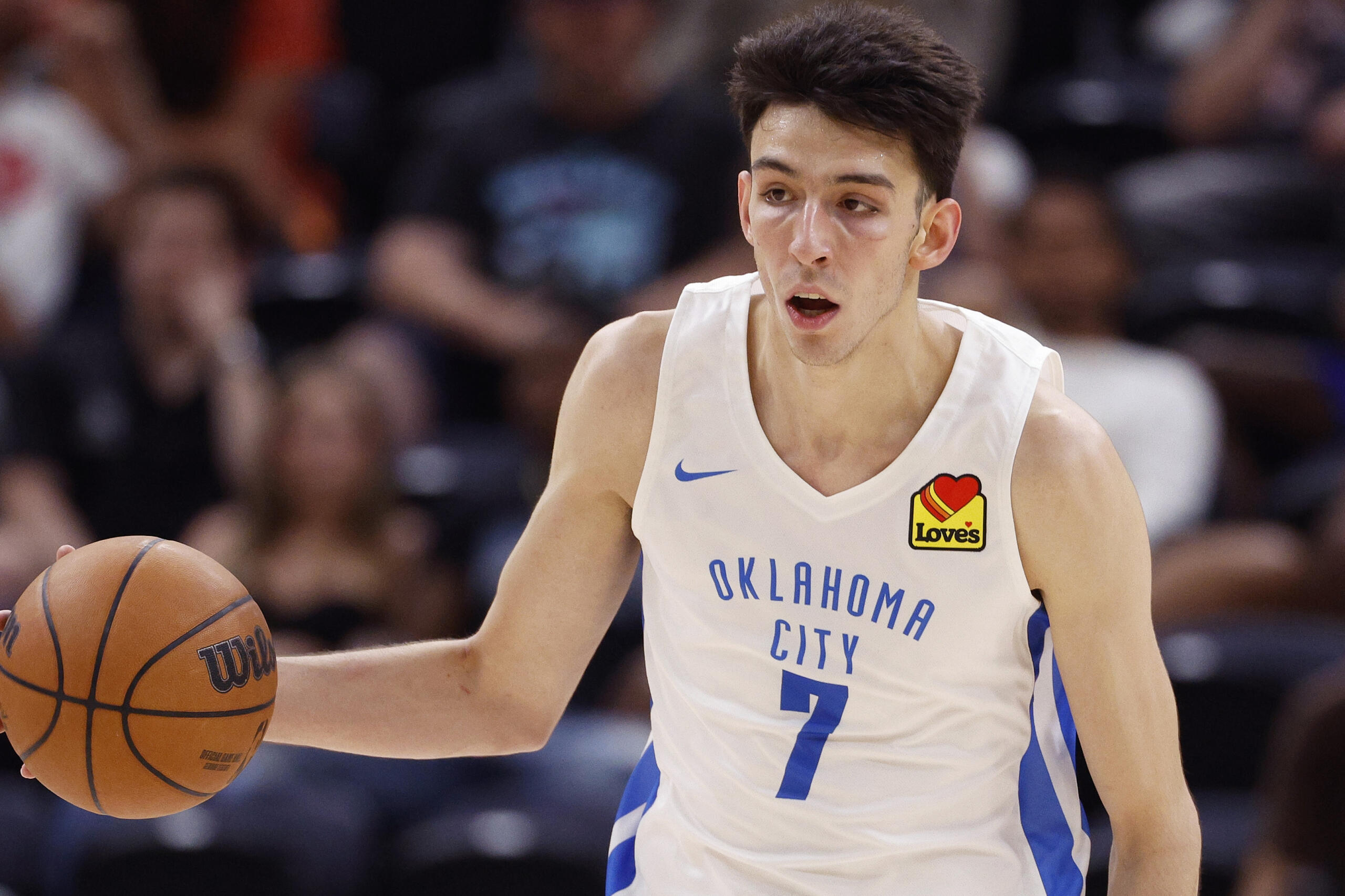 Oklahoma City Thunder forward Chet Holmgren, the No. 2 pick in the NBA draft out of Gonzaga, will miss the 2022-23 season because of a right foot injury, the Oklahoma City Thunder announced Thursday, Aug. 25, 2022.