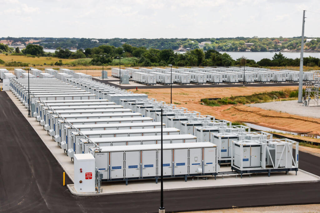 DeCordova's energy storage system, the largest in Texas, came online in May. During peak conditions, the batteries can power 52,000 Texas homes for up to an hour.