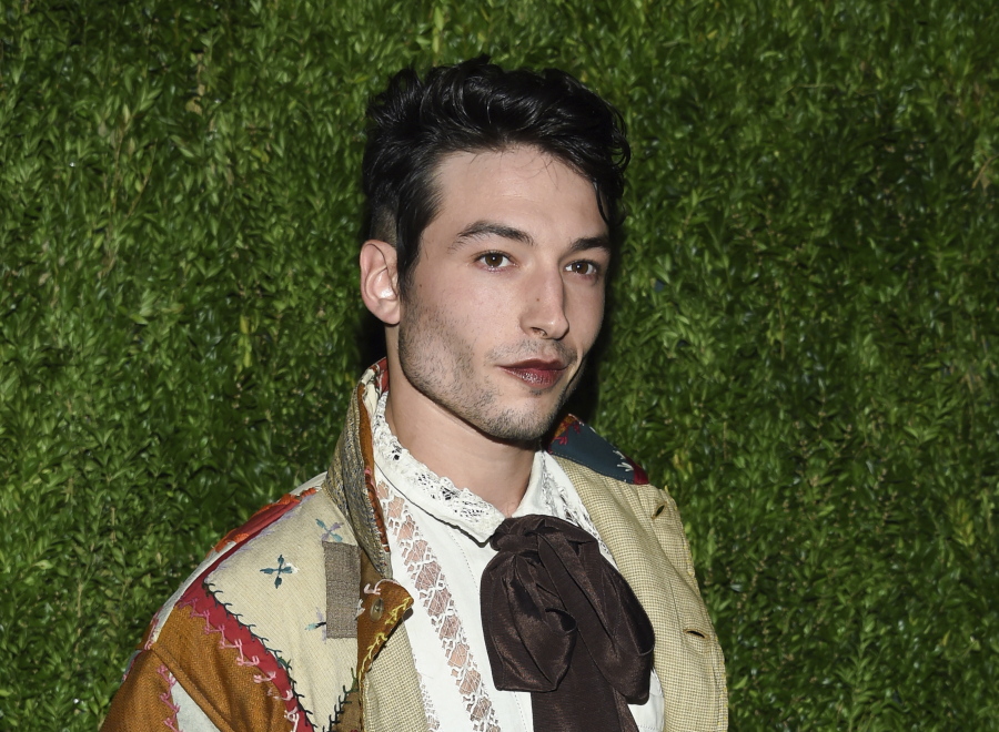 FILE - Ezra Miller attends the 15th annual CFDA/Vogue Fashion Fund event at the Brooklyn Navy Yard in New York, Nov. 5, 2018. According to a report from the Vermont State Police on Monday, Aug.