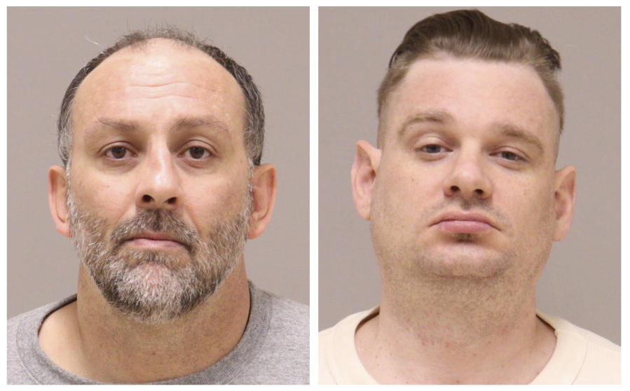 This combo of images provided by the Kent County, Mich., Jail. shows Barry Croft Jr., left, and Adam Fox. Jury selection started Tuesday, Aug. 9, 2022, in the second trial of the two men charged with conspiring to kidnap Michigan Gov. Gretchen Whitmer in 2020 over their disgust with restrictions early in the COVID-19 pandemic.