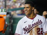 Juan Soto is headed to the San Diego Padres after a blockbuster deal with the Washington Nationals on Tuesday, Aug. 2, 2022.