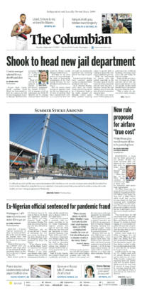 Tuesday, Sep. 27th, 2022 The Columbian front page preview