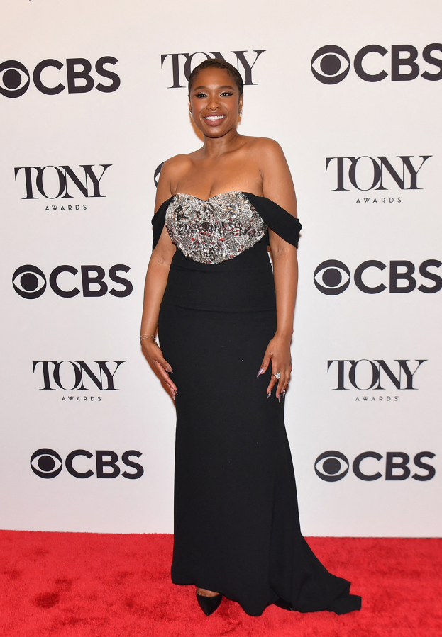Singer-actress Jennifer Hudson, co-producer of the winning musical "A Strange Loop," poses in the press room during the 75th Annual Tony Awards at 3 West Club on June 12, 2022, in New York City.