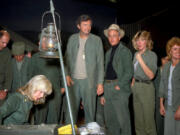 The final scene of "M.A.S.H.," featuring Loretta Swit, Alan Alda and William Christopher, in 1983.