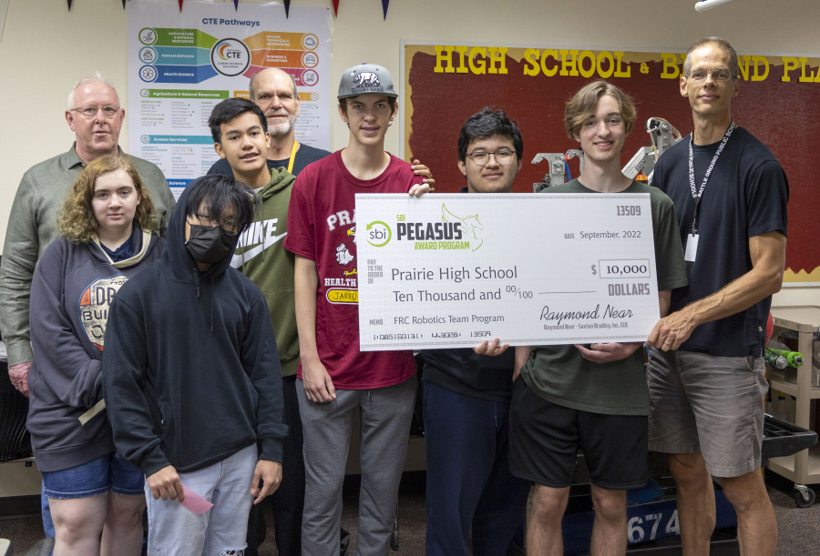 The Prairie High School CloverBots program was recently awarded $10,000 to aid robotics and engineering programs across the Battle Ground School District.