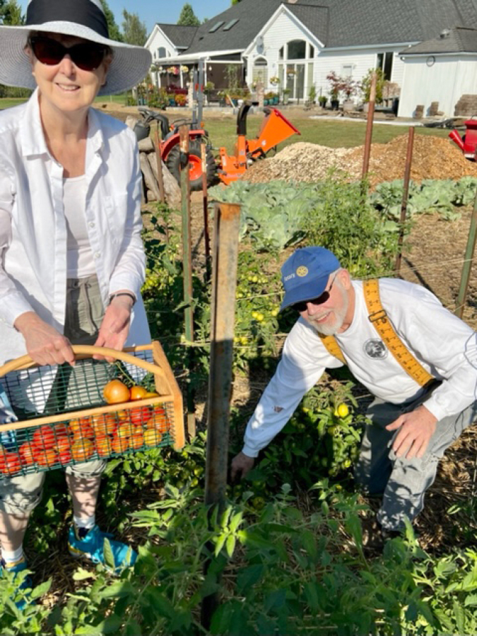 The Lewis River Rotary recently became the new caretakers of the North County Community Food Bank vegetable garden.