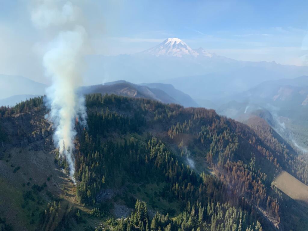 Aerial view of Goat Rocks Fire on Monday. (U.S.
