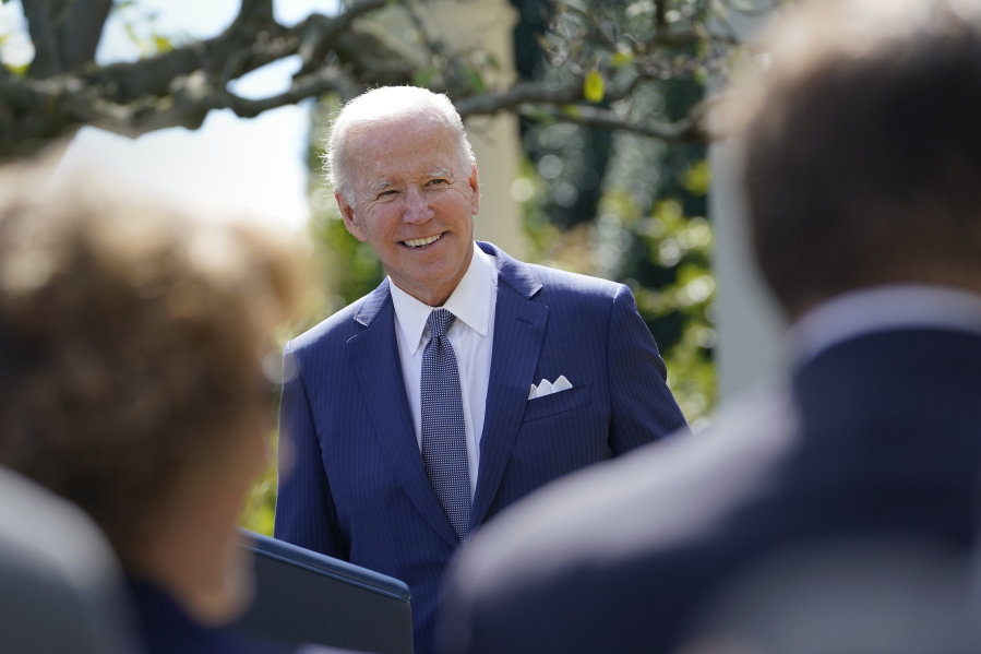 President Joe Biden speaks from the Rose Garden of the White House in Washington, Tuesday, Sept. 27, 2022, during an event on health care costs.