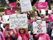FILE - People rally in support of abortion rights at the state Capitol in Sacramento, Calif., May 21, 2019. Planned Parenthood leaders from 24 states gathered in Sacramento, Friday, Sept. 9, 2022, hoping to map out a nationwide strategy that would emulate their success on the West Coast. .