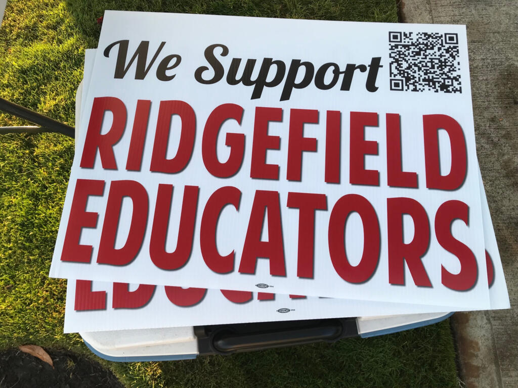 The Ridgefield Education Association went on strike Friday.