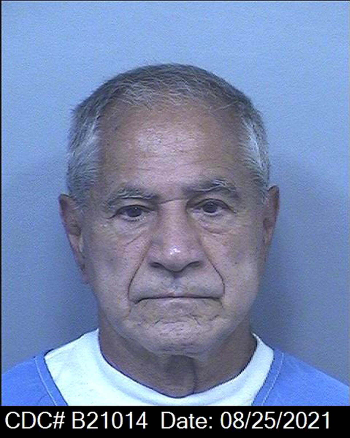 This photo released by the California Department of Corrections and Rehabilitation shows Sirhan Sirhan. Sirhan Sirhan, who assassinated presidential candidate Robert F. Kennedy in 1968, is asking a judge on Wednesday, Sept. 28, 2022, to free him from prison by reversing California Gov. Gavin Newsom's denial of his parole earlier in the year.