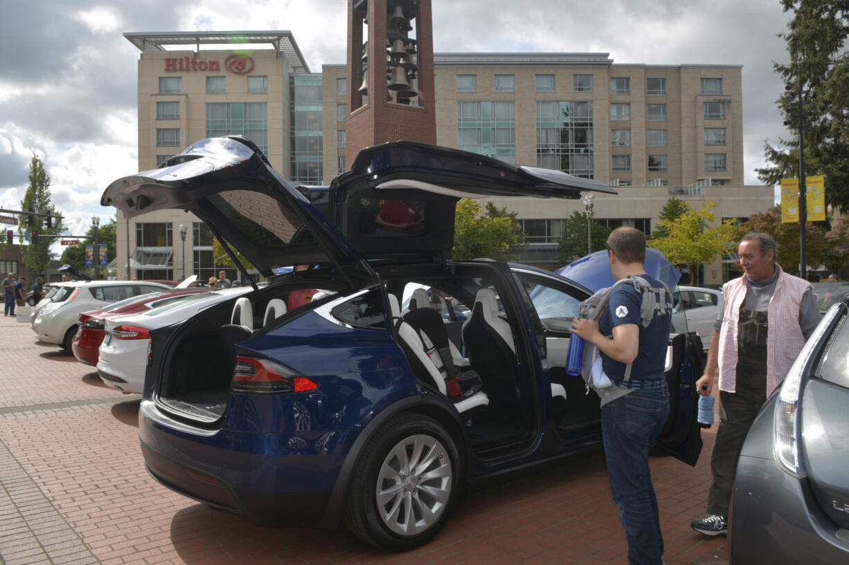 Teslas aren’t the only EVs out there. A dozen different varieties will be on display from 10 a.m. to 2 p.m. in Esther Short Park as part of Saturday’s Vancouver Peace and Justice Fair.
