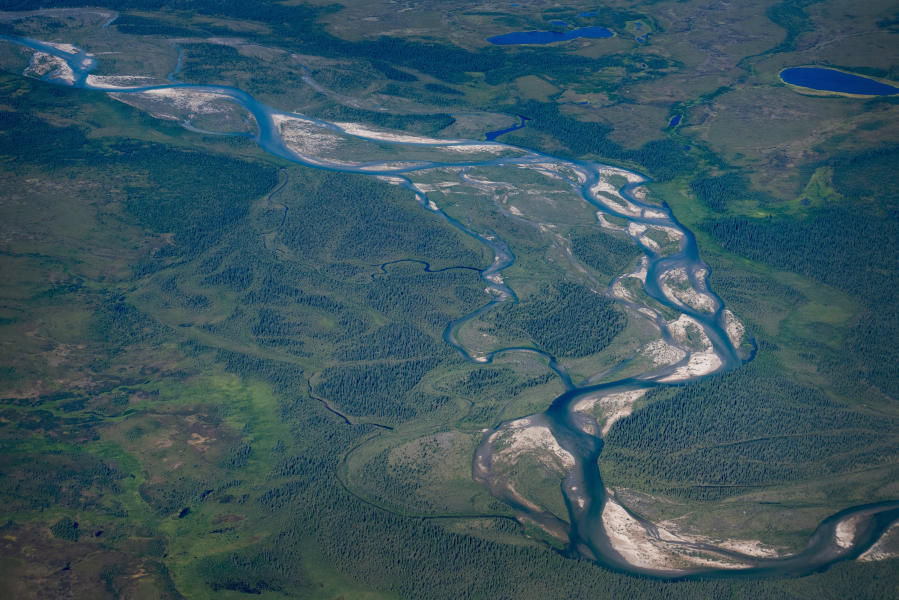 Alaska's Noatak River as seen on July 28, from the air.