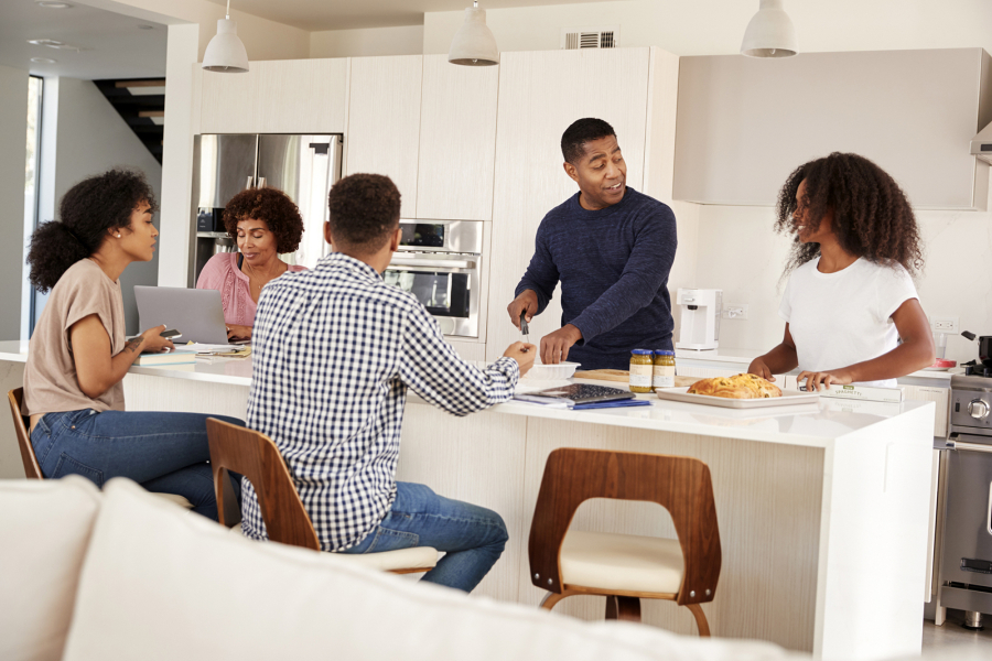 A kitchen island is an excellent social center that will serve you well during both the holidays and everyday life.