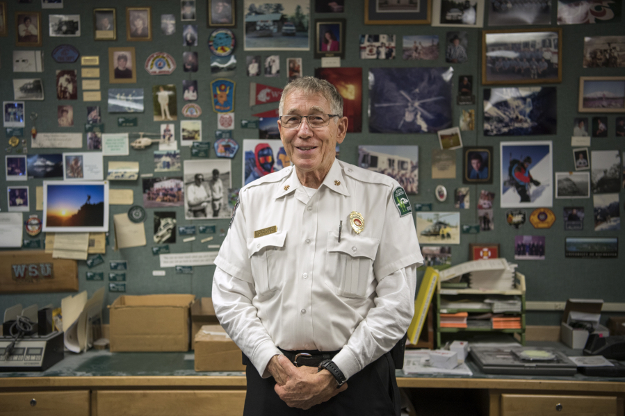 Tom McDowell photographed July 24, 2018, at the time of his retirement from North Country EMS, after nearly 50 years in fire and EMS. McDowell died Wednesday at 81 years old.