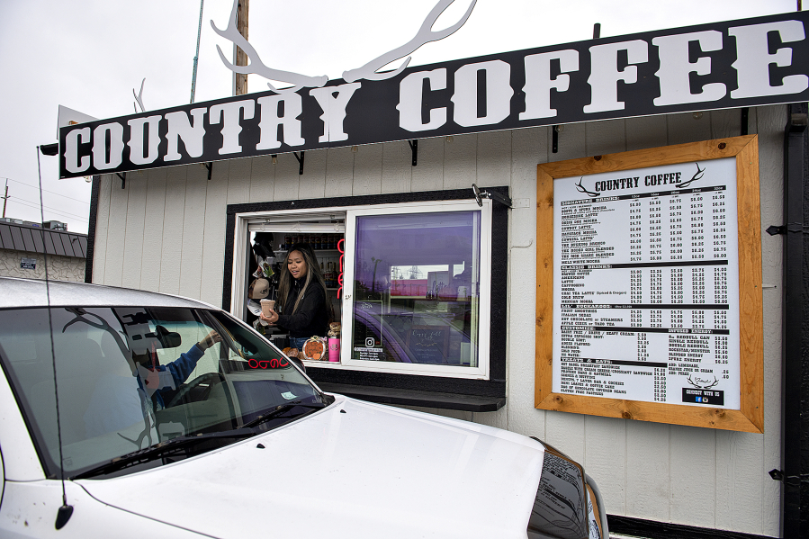 Marirose Haatia is the owner of the newly opened Hazel Dell location of Country Coffee drive-up coffee shop.