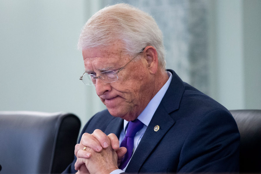 Chairman of the Senate Commerce, Science, and Transportation Committee Roger Wicker attends a hearing to discuss reforming Section 230 of the Communications Decency Act with big tech companies on October 28, 2020 in Washington, DC.