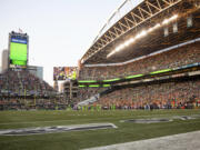 A general view of Lumen Field during the second half of an NFL football game between the Seattle Seahawks and the Denver Broncos, Monday, Sept. 12, 2022, in Seattle. The Seahawks beat the Broncos 17-16.