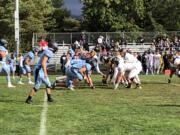 Hockinson and Hudson's Bay face off in a 2A Greater St. Helens League football game on Saturday, Oct. 22, 2022 at Hockinson High School.