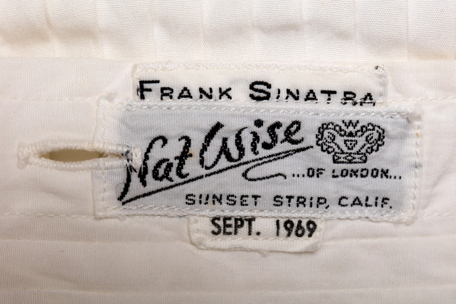 Labels personalized this tuxedo shirt of Frank Sinatra's.