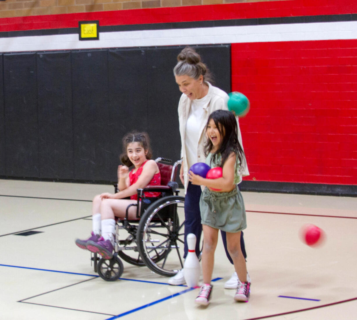 The teaching staff at Woodland Public Schools uses adaptive curriculum to ensure students with disabilities can participate in all aspects of the school day.