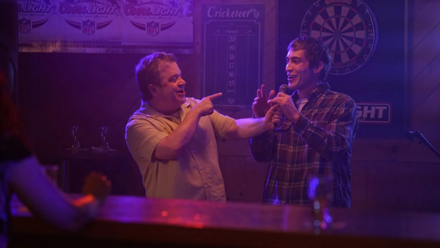Patton Oswalt, left, and James Morosini are an estranged father and son in "I Love My Dad." (Magnolia Picture)
