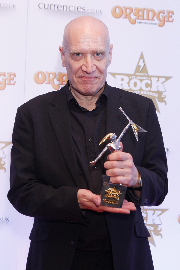 Wilko Johnson receives the Innovator Award at the Classic Rock Roll of Honour at The Roundhouse on Nov. 14, 2013, in London.
