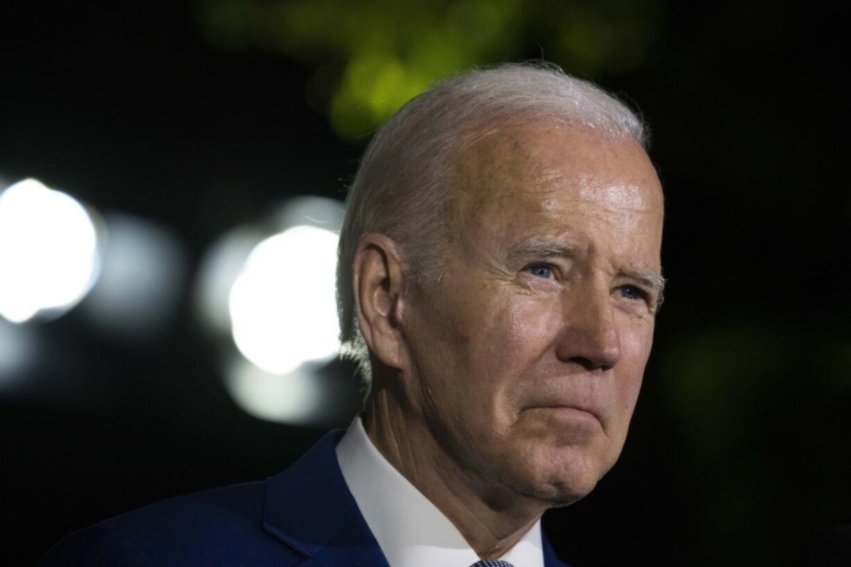 President Joe Biden listens to a question as he speaks during a media availability on the sidelines of the G20 summit meeting, Monday, Nov. 14, 2022, in Bali, Indonesia.