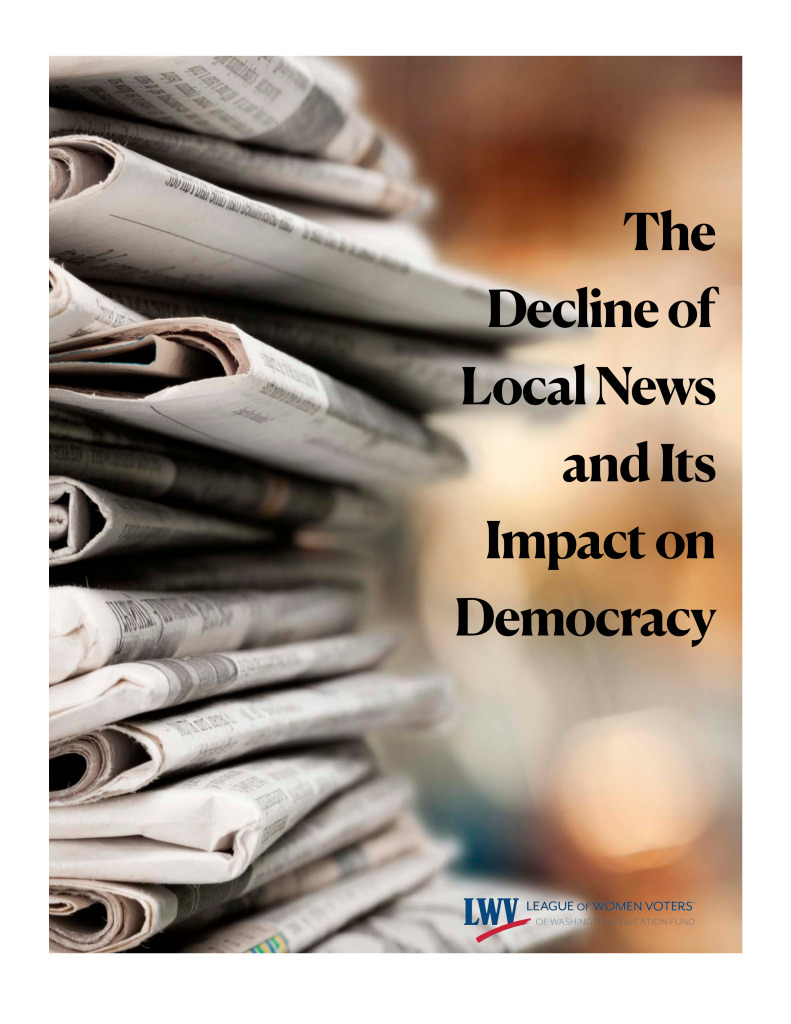“The Decline of Local News and Its Impact on Democracy” PDF