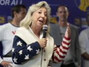 Rep. Dina Titus, D-Nev., speaks at a campaign event Tuesday, Nov. 8, 2022, in Las Vegas.