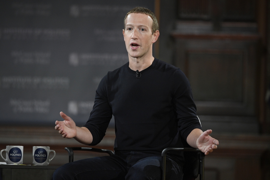 FILE - Facebook CEO Mark Zuckerberg speaks at Georgetown University in Washington, Thursday, Oct. 17, 2019. Facebook parent Meta is laying off 11,000 people, about 13% of its workforce, as it contends with faltering revenue and broader tech industry woes, Zuckerberg said in a letter to employees Wednesday.