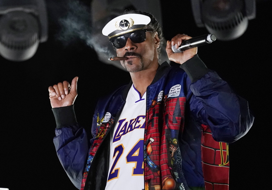 Snoop Dogg performs Oct. 2, 2020, during the "Concerts In Your Car" series in Ventura, Calif.