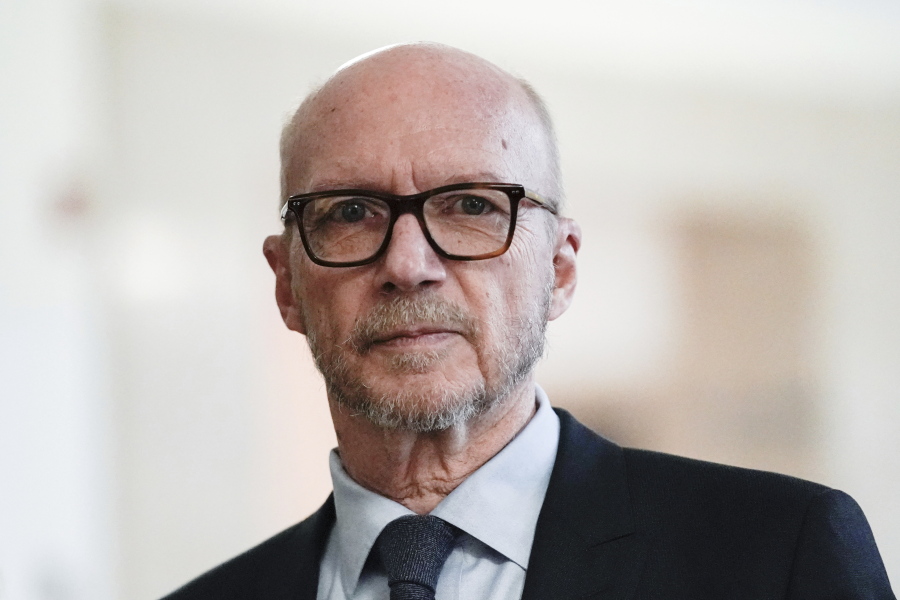 Screenwriter and film director Paul Haggis arrives at court for a sexual assault civil lawsuit, Wednesday, Nov. 2, 2022, in New York.