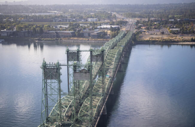 The Interstate 5 Bridge crosses the Columbia River on Oct. 11, 2022.