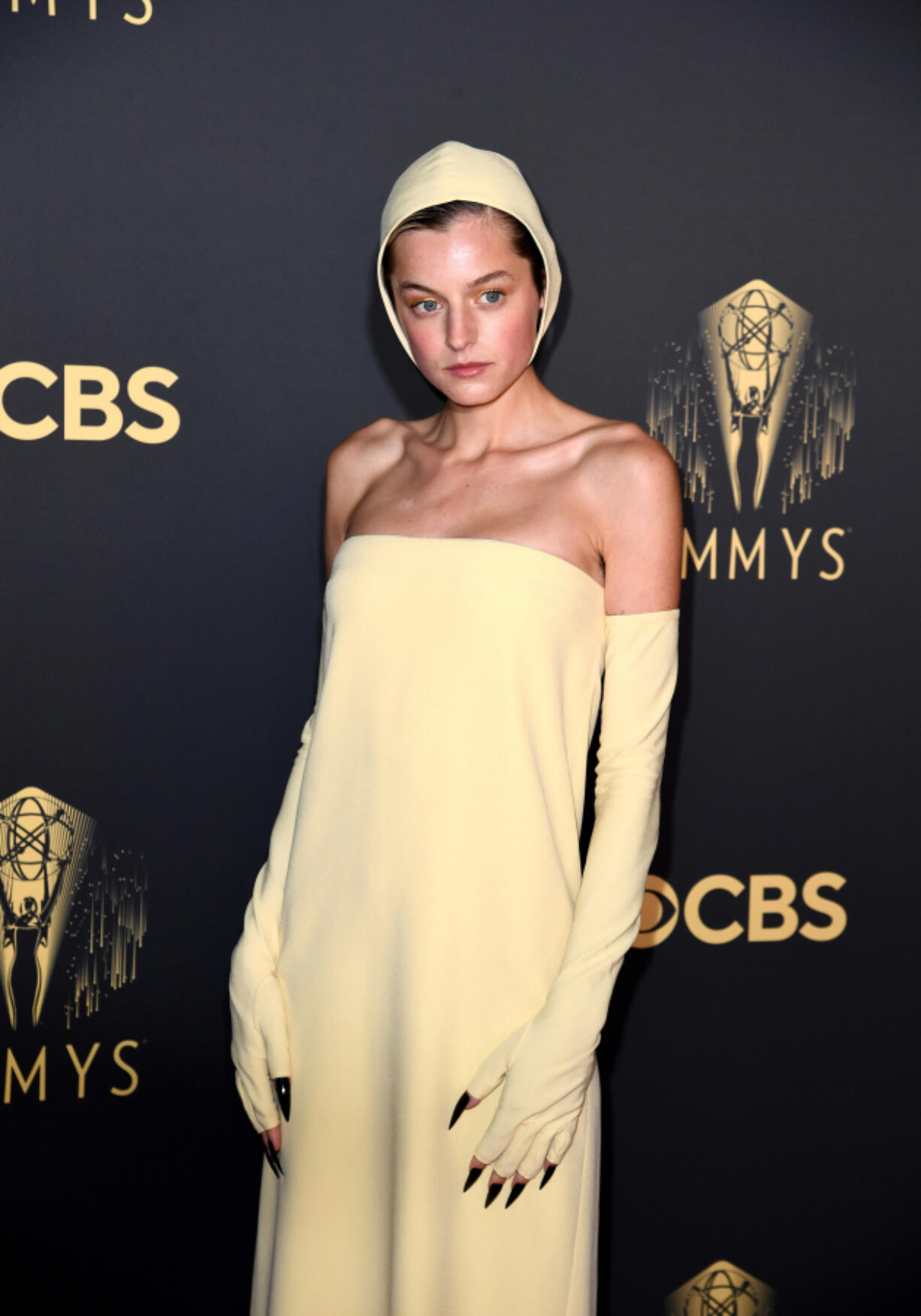 Emma Corrin attends the "The Crown" 73rd Primetime Emmys Celebration at Soho House on Sept. 19, 2021, in London.