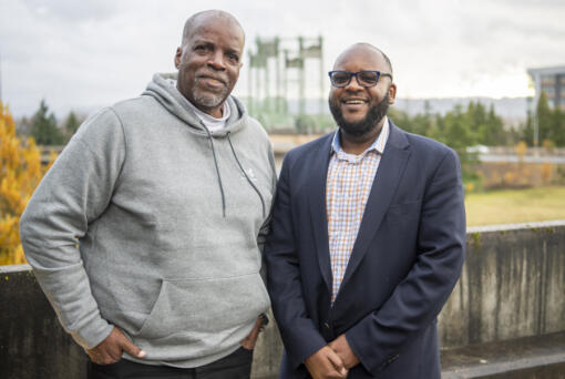 Interstate Bridge Replacement Program Administrator Greg Johnson, left, and Principal Equity Officer Johnell Bell hope the project will set a new standard for mega and transportation projects in terms of equity.