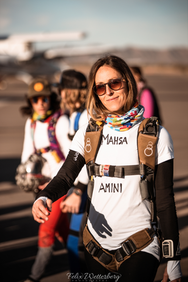 Vancouver resident Alethia Austin was among the 80 women who broke the world record for a women's group vertical formation skydive on Nov. 25.