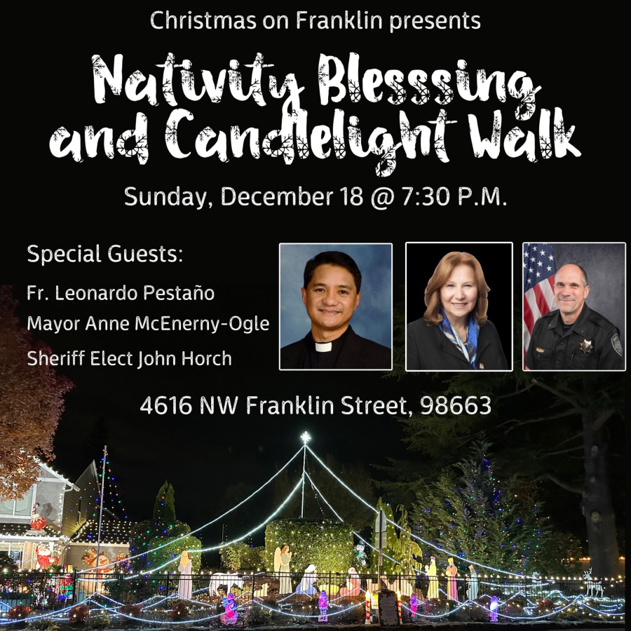 Christmas on Franklin hosted a candlelight walk and nativity blessing on Dec. 18.