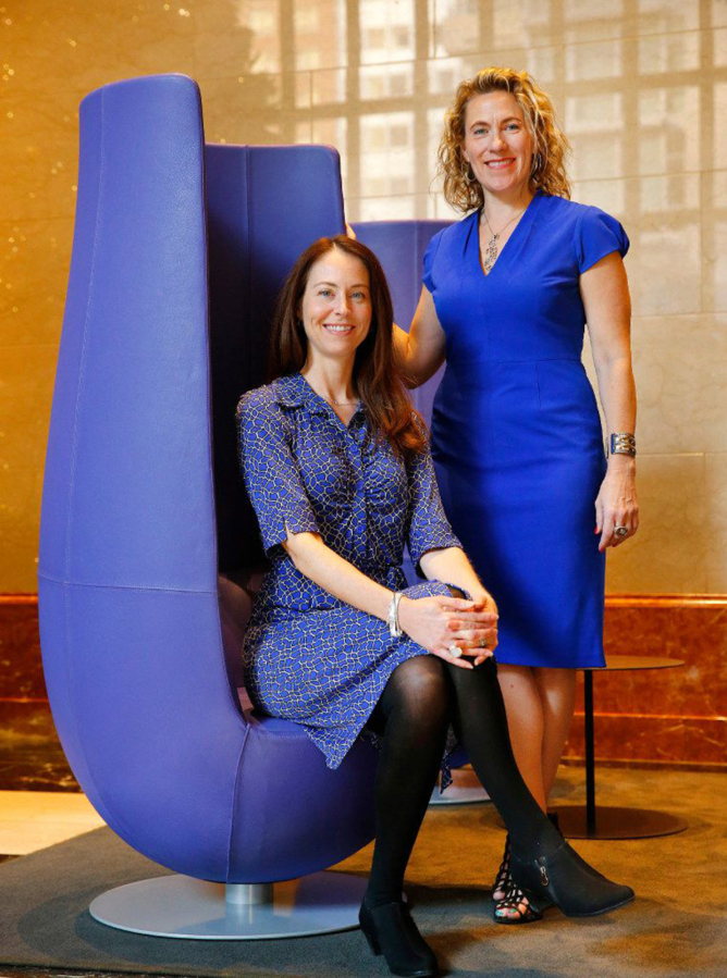 Sara Brand (left) and Kerry Rupp, the partners behind Austin-based venture capital firm True Wealth Ventures.