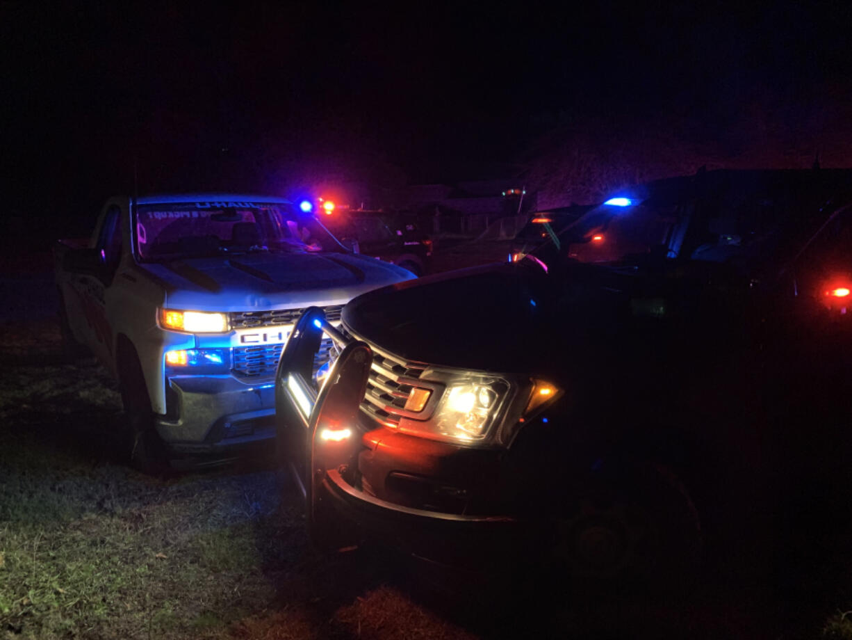 Lane County, Ore., sheriff's deputies pinned a rented pickup driven by a Vancouver kidnapping suspect. Bart Allen Stephanie, 53, is accused of kidnapping a woman and her two children before leading Lane County deputies on a chase Tuesday morning.