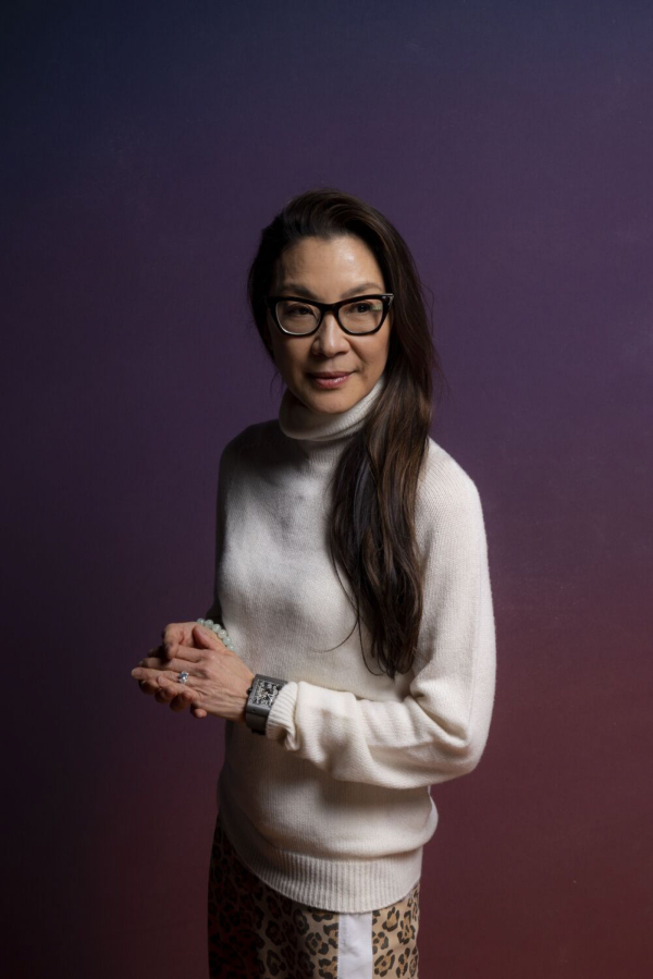 AUSTIN, TX - MARCH 11 Actor Michelle Yeoh from, "Everything Everywhere All At Once," poses for a portrait at the LA Times Photo Studio at SXSW at SXSW on Friday, March 11, 2022 in Austin, TX. (Jay L.